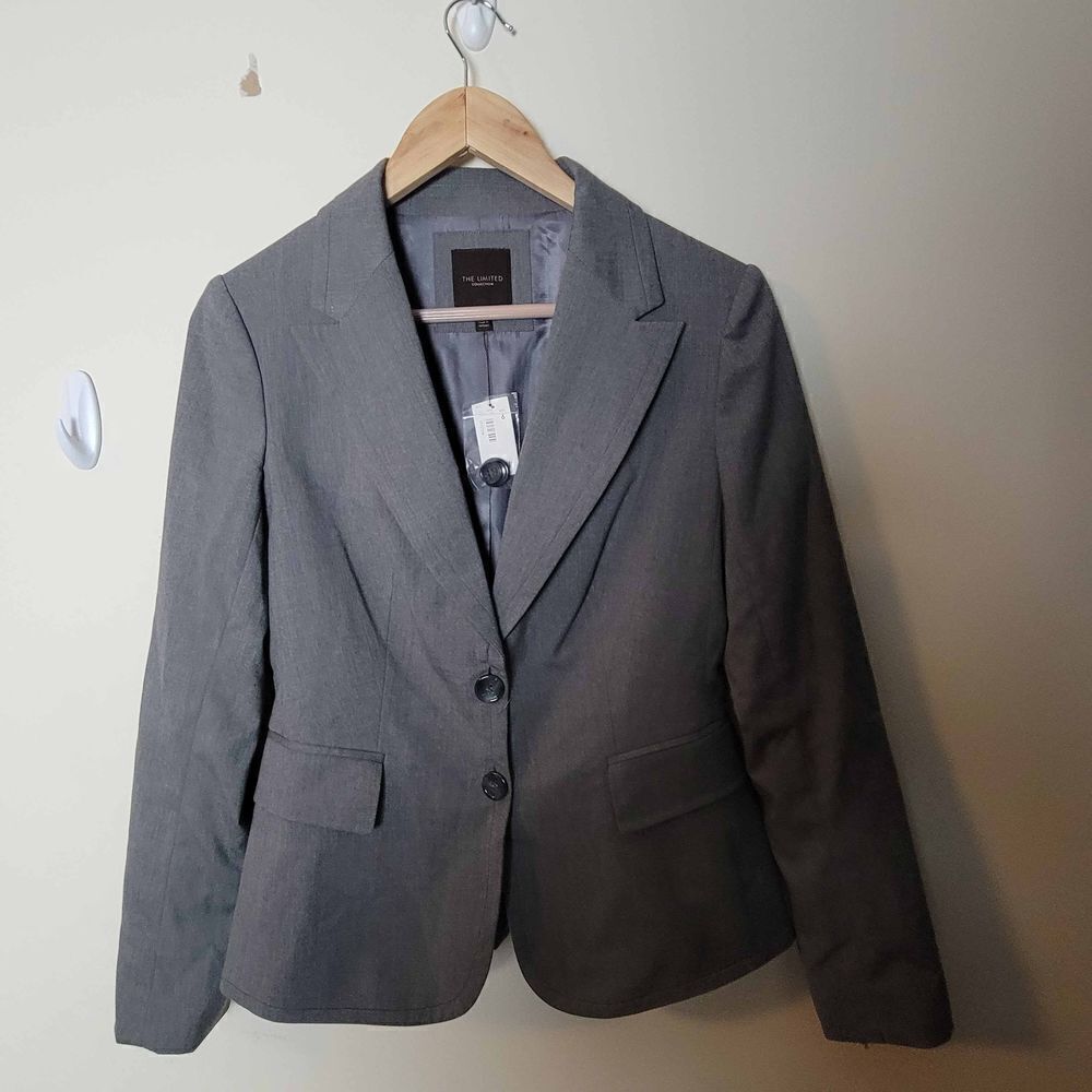 The Limited Collection Grey 2 button Suit Blazer Womens Size 6